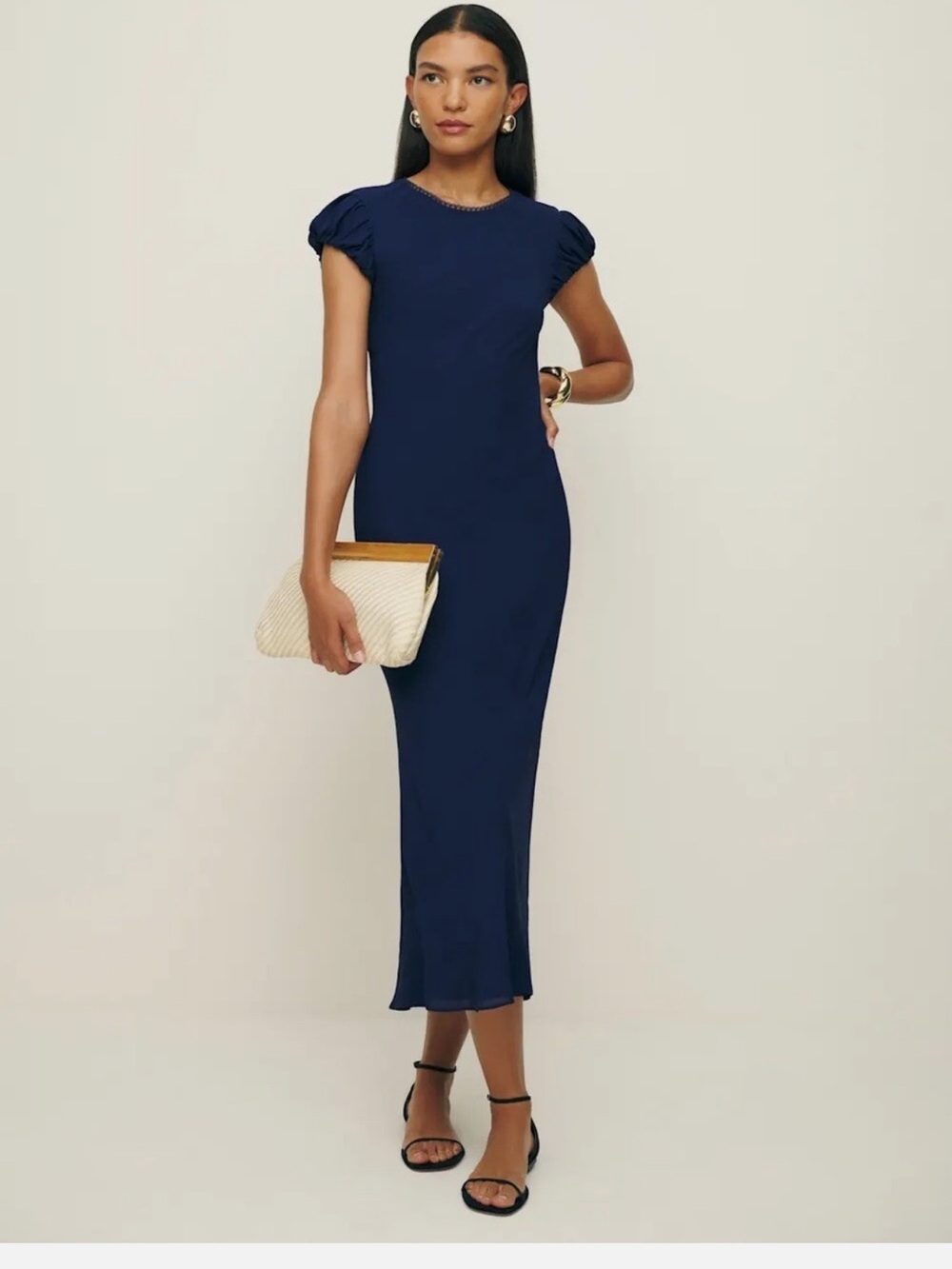 Reformation Leana Dress Maxi Dress in Blue Size 0 NWT